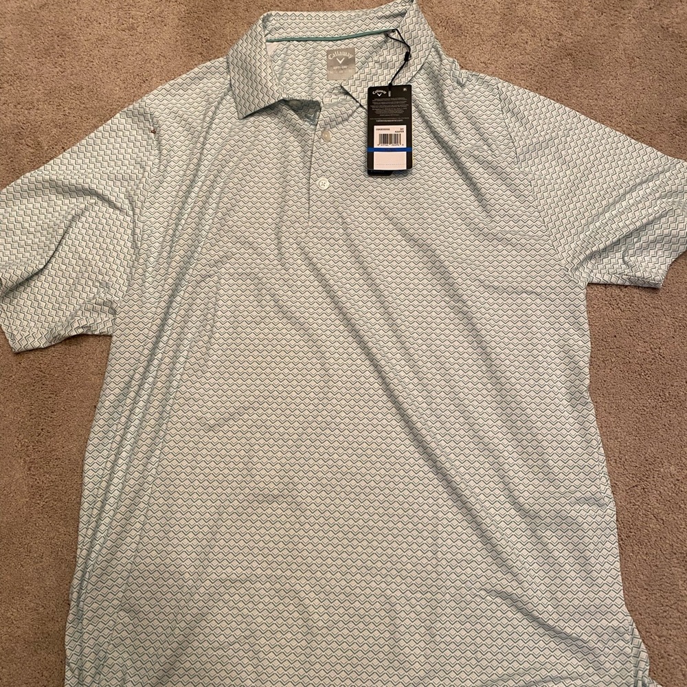 Men's green and white Polo Shirt